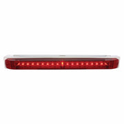 Stainless Light Bracket With 19 LED 17" Light Bar - Red LED/Red Lens