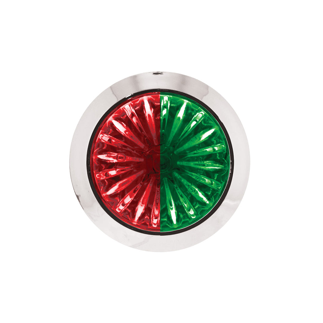 4 LED 3/4" Mini Watermelon Double Fury Light With Clear Lens (Clearance/Marker) - Red &amp; Green LED