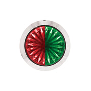 4 LED 3/4" Mini Watermelon Double Fury Light With Clear Lens (Clearance/Marker) - Red & Green LED