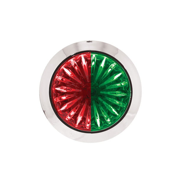 4 LED 3/4" Mini Watermelon Double Fury Light With Clear Lens (Clearance/Marker) - Red & Green LED