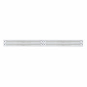 Chrome Top Mud Flap Plate With Four 24 LED 12" GloLight Bars - Red LED/Clear Lens (Each)