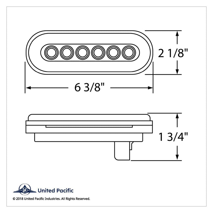 22 LED 6" Oval GloLight Bar Kit (Turn Signal) - Amber LED/Amber Lens (Each)