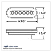 22 LED 6" Oval GloLight Bar Kit (Turn Signal) - Amber LED/Amber Lens (Each)