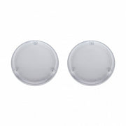 Chrome 6-3/4" Round Speaker Cover For Various Freightliner & Kenworth Models (Pair)