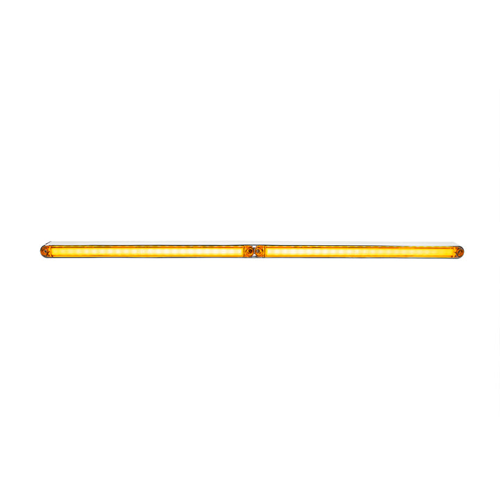 Dual 24 LED Dual Function 12" GloLight Bar With Bezel - Amber LED/Clear Lens