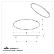 Chrome Die Cast Oval Emblem - USA Flag
