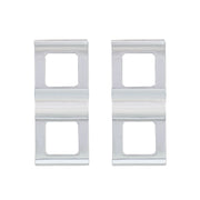 Chrome Plastic Switch Covers - 2 Openings (Card of 2)
