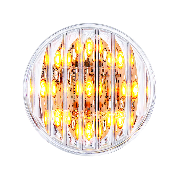 9 LED 2" Round Clearance Marker Amber LED/Clear Lens United Pacific 38362