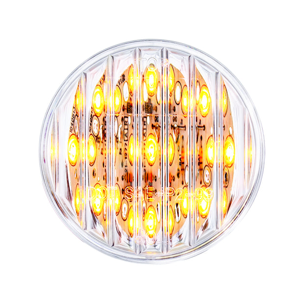 9 LED 2" Round Light (Clearance/Marker) - Amber LED/Clear Lens