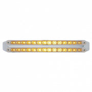 Dual 14 LED 12" Turn Signal Light Bars - Amber LED/Clear Lens