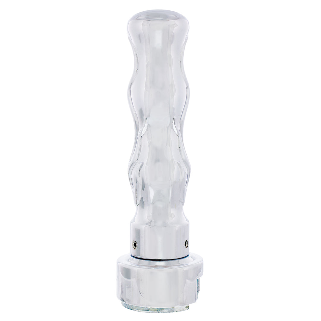 Thread On Flame Gearshift Knob With Adapter For Eaton Fuller 13/15/18 Speed - Chrome