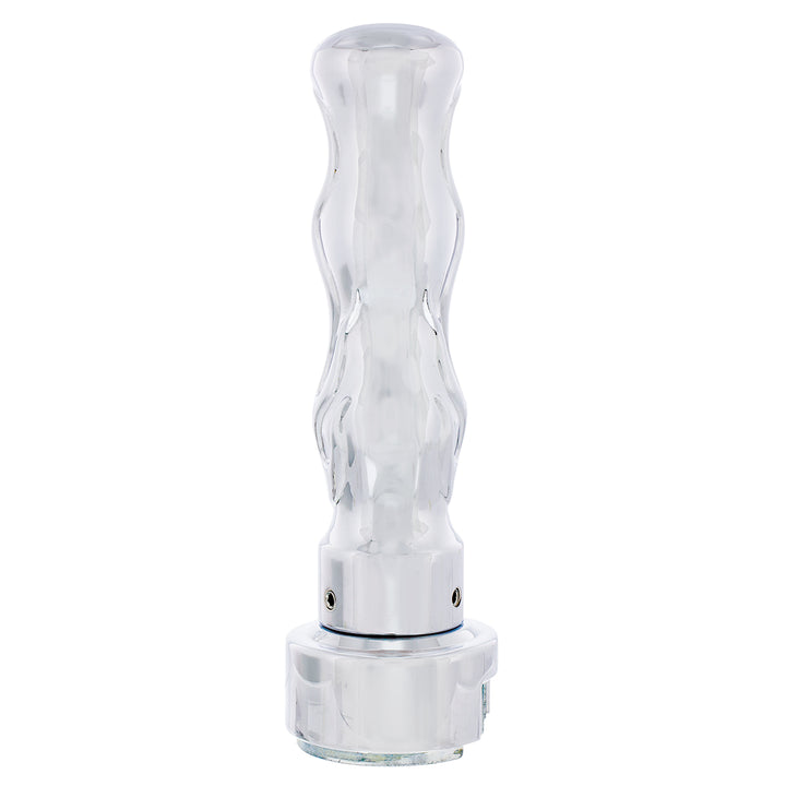 Thread On Flame Gearshift Knob With Adapter For Eaton Fuller 13/15/18 Speed - Chrome