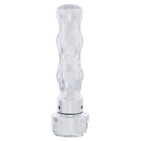 Thread On Flame Gearshift Knob With Adapter For Eaton Fuller 13/15/18 Speed - Chrome