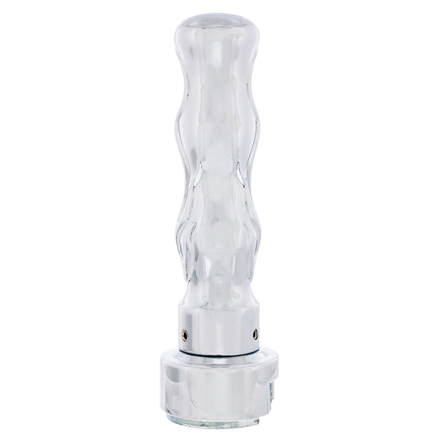 Thread On Flame Gearshift Knob With Adapter For Eaton Fuller 13/15/18 Speed - Chrome