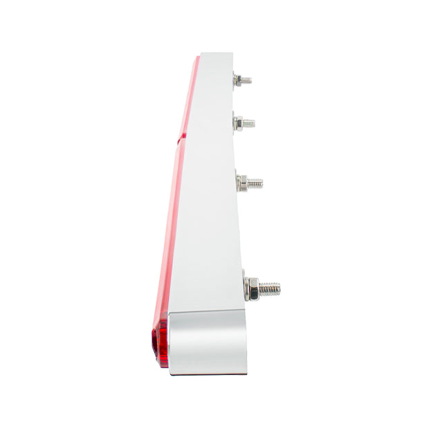 Dual 24 LED Dual Function 12" GloLight Bar With Bezel - Red LED/Red Lens