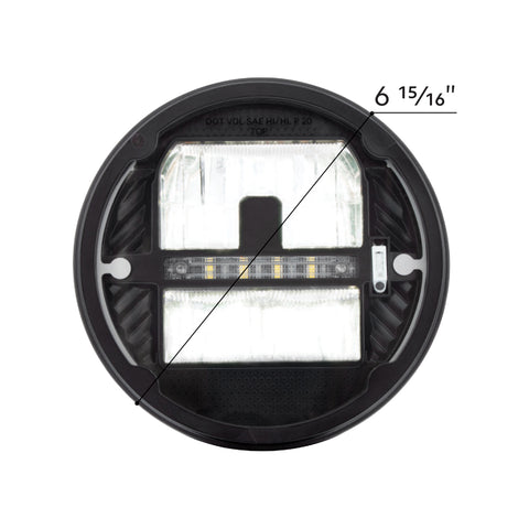 ULTRALIT - Heated 7" LED Headlight With White Position Light
