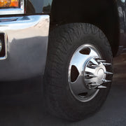 Chrome Spike Hubcap Nut Cover For 1999-2018 Chevy & GMC 2500 & 3500 - Push-on (Color Box of 32)