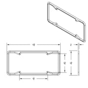Chrome 1929-39 California License Plate Frame