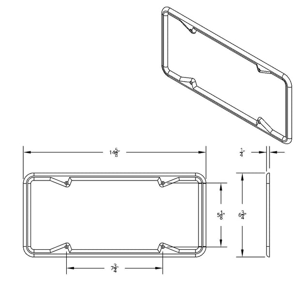 Chrome 1929-39 California License Plate Frame
