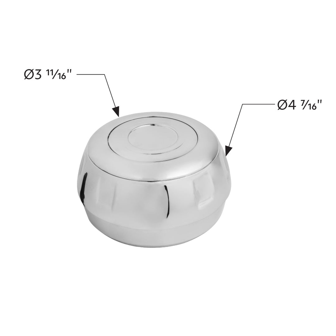 Chrome Steering Wheel Hub &amp; Horn Button Kit For Peterbilt (1998-2005), &amp; Kenworth (2001-2002)