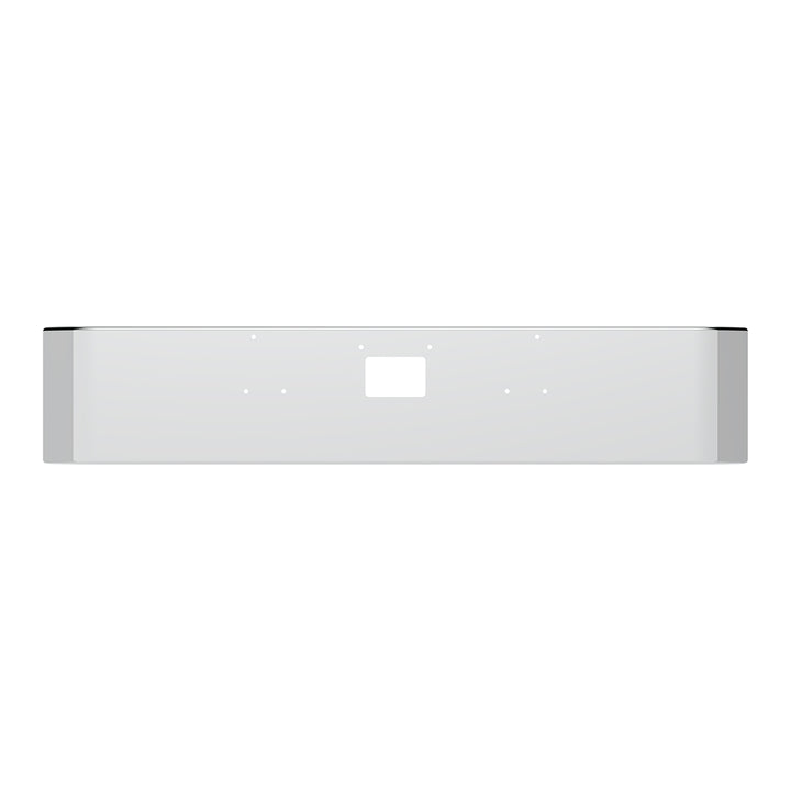 SS Clad Aluminum Bumper For 1987-2007 Peterbilt 379 - Curved Ends