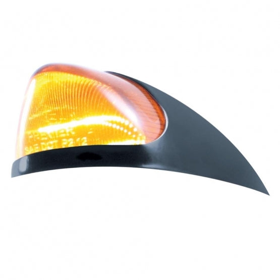 Black Guide 682-C Headlight H4 With White LED &amp; Original Style LED Signal - Amber Lens