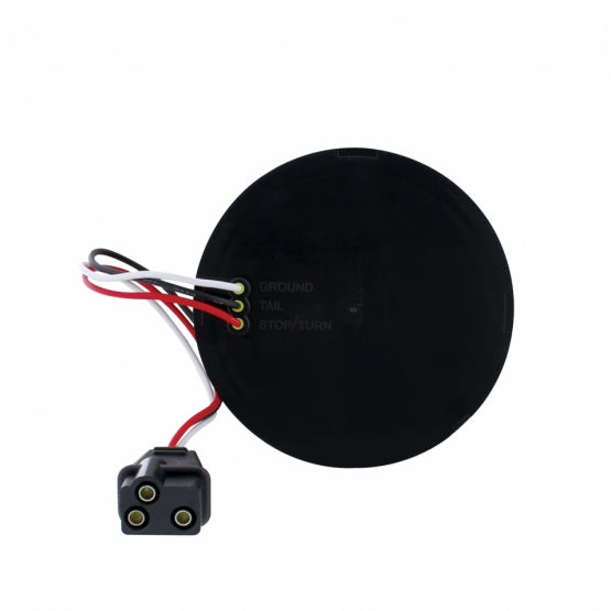 10 LED 4" Round Light (Stop, Turn &amp; Tail) - Red LED/Clear Lens