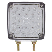 52 LED Double Stud Double Face Turn Signal Light (Passenger) - Amber & Red LED/Clear Lens