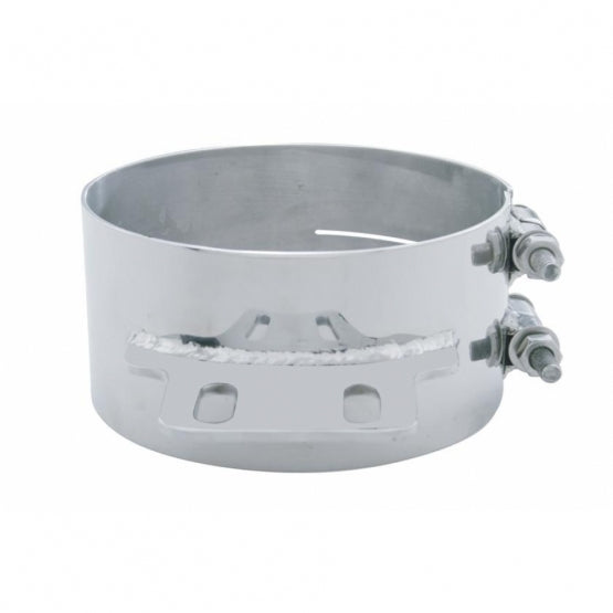 7" Stainless Butt Joint Exhaust clamp - Straight Bracket