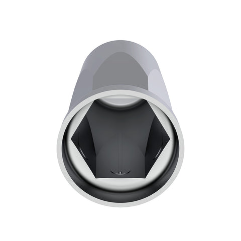 33mm X 3-1/4" Chrome Plastic Tall Nut Covers With Flange - Push-On (Box of 20)