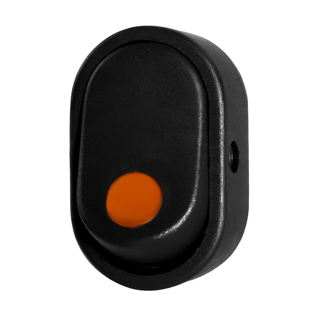 Amber Illum Oval Rocker 16 Amp 12V On/Off 1/2" Dia. 1 Pc.