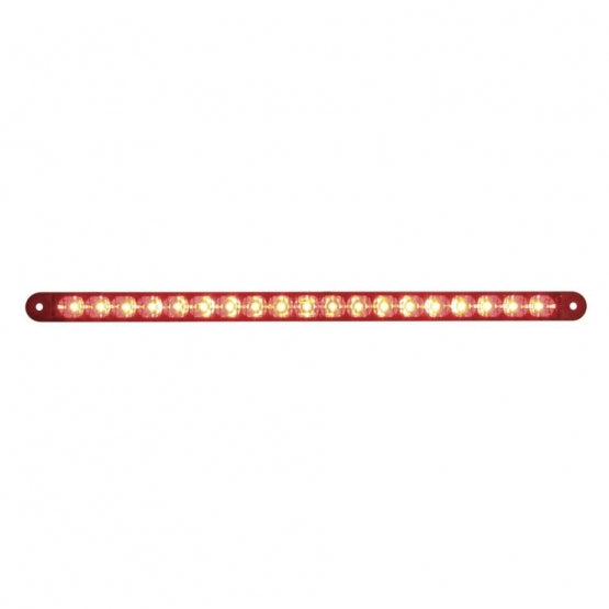 19 LED 12" Reflector Light Bar (Stop, Turn &amp; Tail) - Red LED/Red Lens