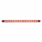 19 LED 12" Reflector Light Bar (Stop, Turn & Tail) - Red LED/Red Lens