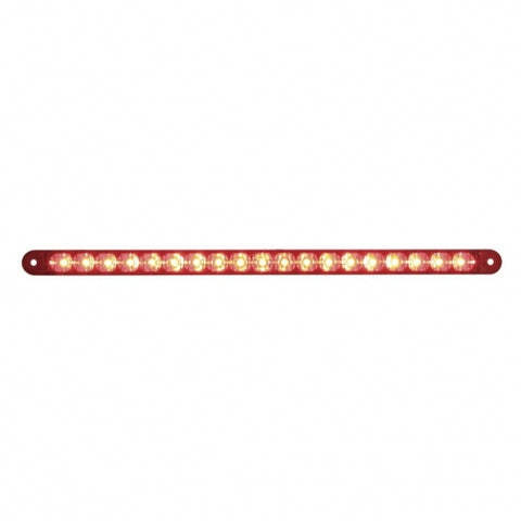 19 LED 12" Reflector Light Bar (Stop, Turn & Tail) - Red LED/Red Lens