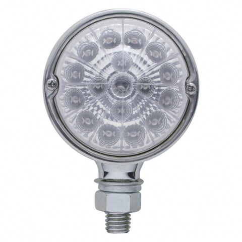 17 LED Dual Function Reflector Single Face Light - Amber LED/Clear Lens