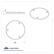 Chrome 6-3/4" Round Speaker Cover For Various Freightliner & Kenworth Models (Pair)