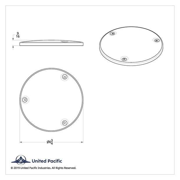 Chrome 6-3/4" Round Speaker Cover For Various Freightliner & Kenworth Models (Pair)