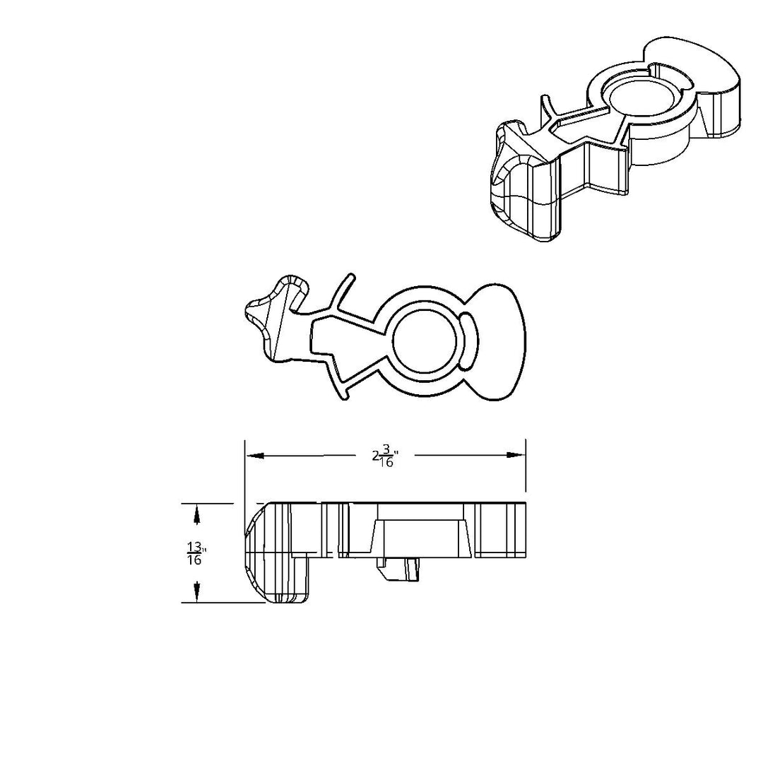 Chrome Plastic Splitter Button For Eaton Fuller 15 Speed Shifter