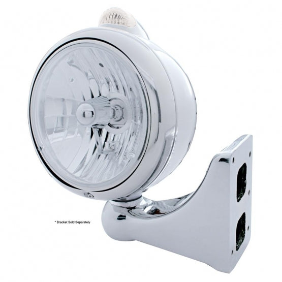 Chrome Guide 682-C Headlight Crystal H4 & Dual Mode LED Signal - Clear Lens