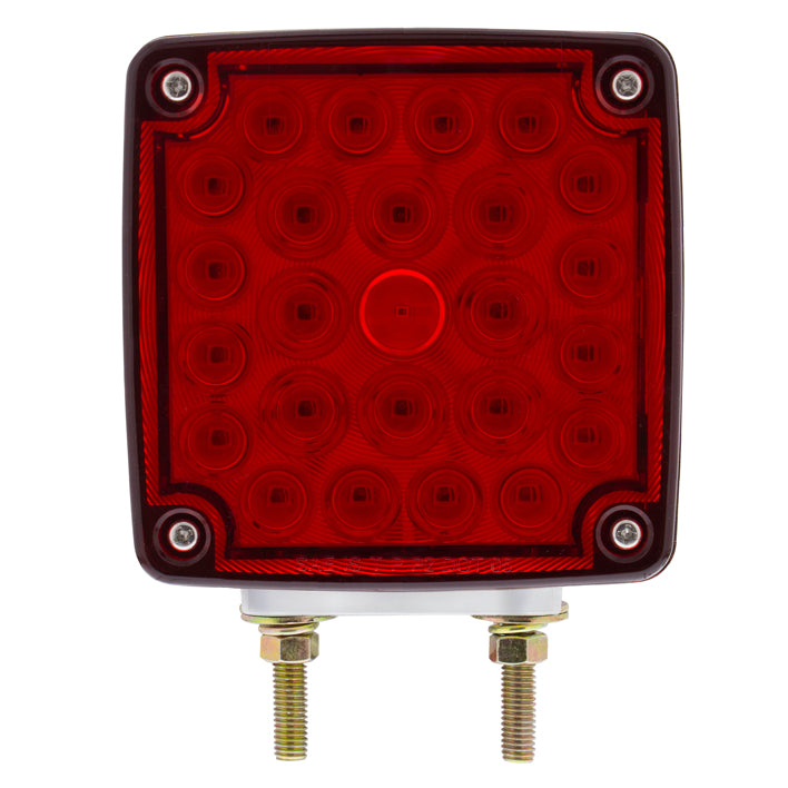 52 LED Double Stud Double Face Turn Signal Light (Passenger) - Amber &amp; Red LED/Amber &amp; Red Lens
