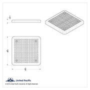 Chrome 5-5/8" Square Speaker Cover For Various Kenworth Models (Pair)