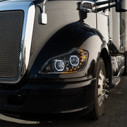 Black 10 LED Headlight For 2013-2021 Kenworth T680 - Passenger Side