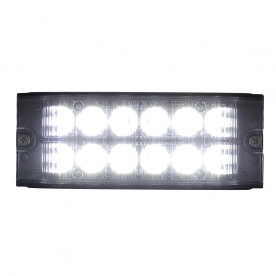 12 High Power LED Low Profile Warning Lighthead - White LED
