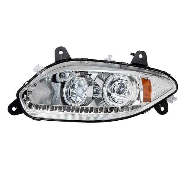 Chrome 17 LED Headlight For 2018-2024 International LT - Driver