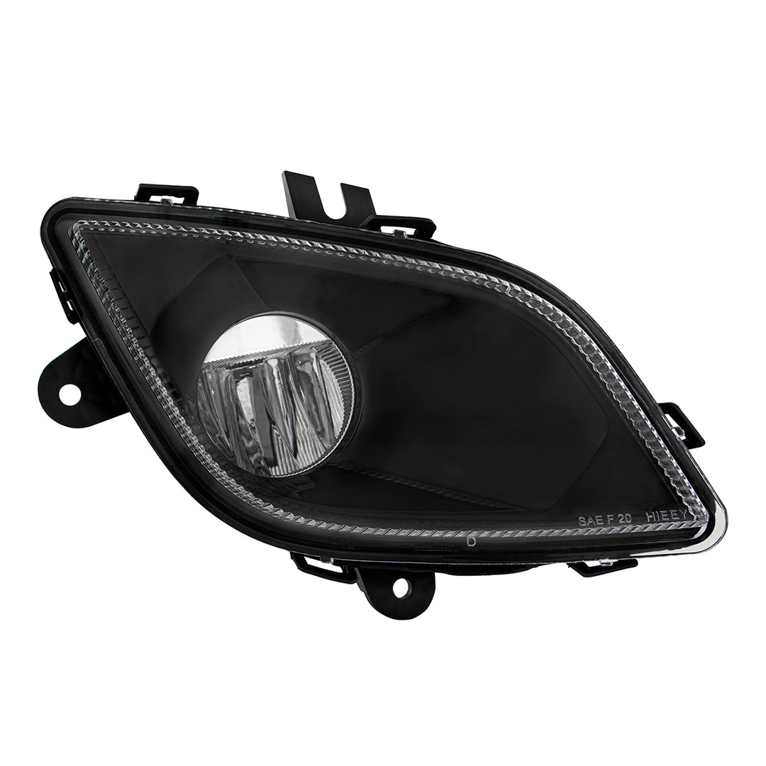 Black Single LED Fog Light For 2018-2024 Freightliner Cascadia - Passenger - Competition Series