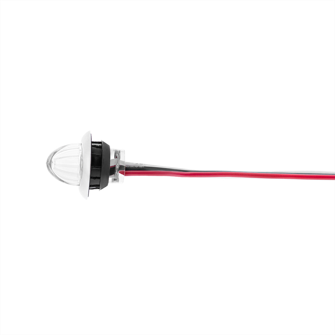 4 LED Dual Function 3/4" Mini Watermelon Light (Clearance/Marker) - White LED/Clear Lens