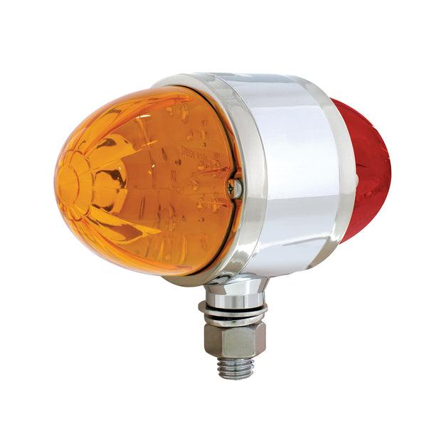 34 LED Dual Function Watermelon Double Face Light - Amber & Red LED/Amber & Red Lens