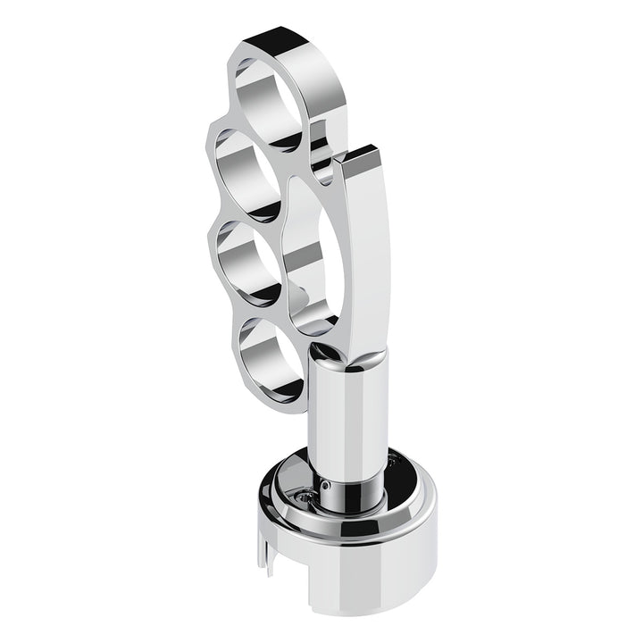 Thread-On Knuckle Gearshift Knob With Chrome 13/15/18 Speed Adapter - Chrome