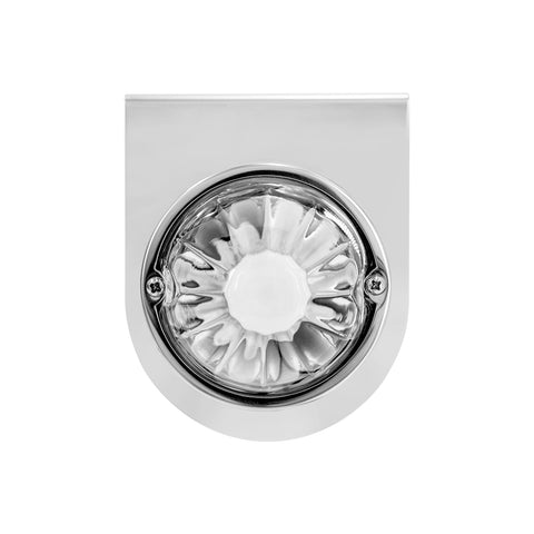 Dual Function Glass Watermelon Light With Stainless Steel Light Bracket Kit With LED Bulb-White LED