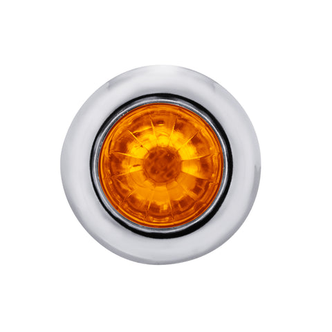 4 LED Dual Function 3/4" Mini Watermelon Light (Clearance/Marker) - Amber LED/Amber Lens